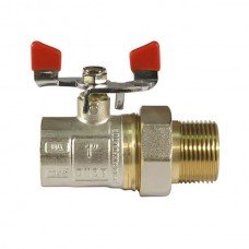 Кран с американкой 1" красный СК ART 400 SK0021 