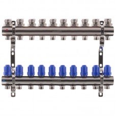 Коллекторный блок с термостатическими клапанами KOER KR 1100-10 1”x10 WAYS KR2636 