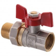 Кран с американкой 1/2" FERRO PL art 400 латунный шар FE0554 