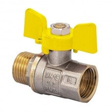 Кран шаровый FERRO PL 1/2" ГШБ ГАЗ art 607 латунный шар FE0558 