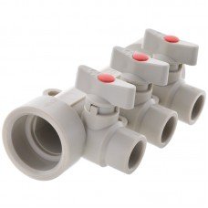 Коллектор 3-way с шаровыми кранами 40x20 PPR KOER K0170 PRO KP0220 