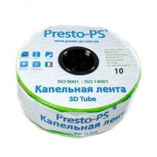 Капельная лента Presto-PS эмиттерная 3D Tube капельницы через 10 см расход 2 7 л/ч, длина 500 м 3D-10-500