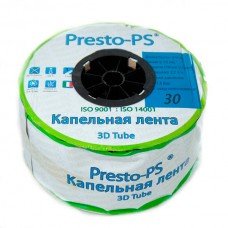 Капельная лента Presto-PS эмиттерная 3D Tube капельницы через 30 см, расход 2 7 л/ч, длина 500 м 3D-30-500