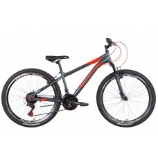 Велосипед ST 26" Discovery RIDER AM Vbr 2022 (темно-серебристый с красным (м)) OPS-DIS-26-534