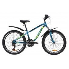Велосипед 24" Discovery FLINT AM VBR 2020 лазурно-желтый с черным OPS-DIS-24-163