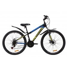 Велосипед 26" Discovery TREK DD 2020 черно-зеленый с синим м OPS-DIS-26-290