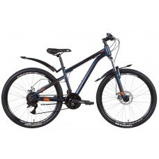 Велосипед ST 26" Discovery TREK AM DD с крылом Pl 2022 (сине-черный (м)) OPS-DIS-26-479