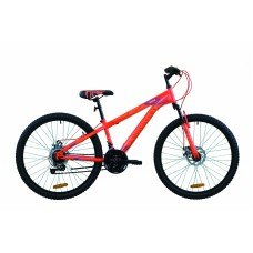 Велосипед 26" Discovery RIDER DD 2020 красно-оранжевый с синим м OPS-DIS-26-335