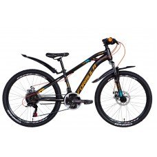 Велосипед 24" Formula DAKAR 2021 черно-оранжевый с бирюзовым м OPS-FR-24-261