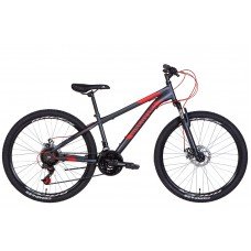 Велосипед 26" Discovery RIDER AM DD 2022 (темно-серебристый с красным (м)) OPS-DIS-26-524