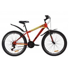 Велосипед 26" Discovery TREK 2020 красно-черный с салатовым OPS-DIS-26-284