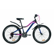 Велосипед 26" Discovery KELLY 2020 черно-малиновый с голубым OPS-DIS-26-256