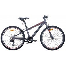 Велосипед 24" Leon JUNIOR 2020 антрацитовый с красным м OPS-LN-24-051