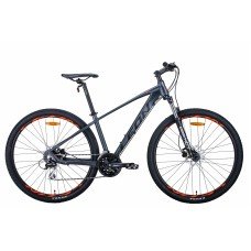 Велосипед 29" Leon TN-80 2021 графитовый с черным и оранжевым м OPS-LN-29-101