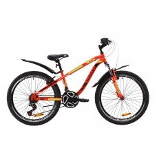Велосипед 24" Discovery FLINT AM VBR 2020 красно-черный с салатовым OPS-DIS-24-166