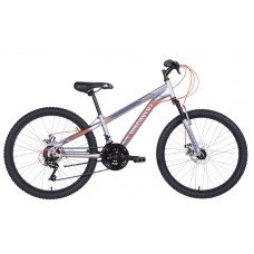 Велосипед 24" Discovery RIDER DD 2021 серебристо-оранжевый м OPS-DIS-24-260