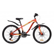 Велосипед 24" Discovery FLINT AM DD 2020 черно-бирюзовый с салатным OPS-DIS-24-216