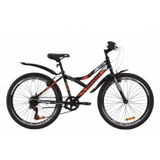 Велосипед 24" Discovery FLINT 2020 черно-оранжевый с серым OPS-DIS-24-180
