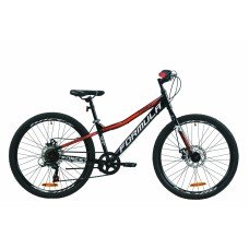 Велосипед 24" Formula FOREST DD 2020 черно-красный OPS-FR-24-211