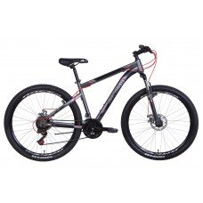 Велосипед 27 5" Discovery TREK DD 2021 серо-черный с красным м OPS-DIS-27 5-024 OPS-DIS-27.5-024