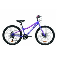 Велосипед 24" Formula FOREST DD 2020 фиолетово-белый с малиновым OPS-FR-24-209