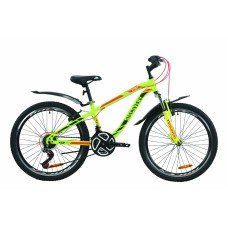 Велосипед 24" Discovery FLINT AM VBR 2020 салатово-красный с хаки м OPS-DIS-24-165