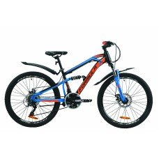 Велосипед 24" Formula BLAZE DD 2020 черно-бирюзовый м OPS-FR-24-198