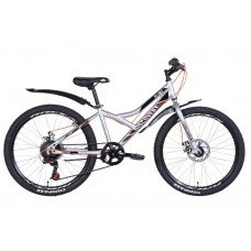 Велосипед 24" Discovery FLINT DD 2021 серебристый OPS-DIS-24-233