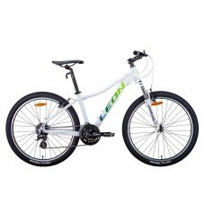 Велосипед 26" Leon HT-LADY 2021 (бело-синий с салатным) OPS-LN-26-067