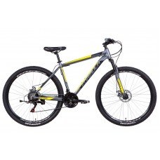 Велосипед 29" Formula MOTION 2021 серебристо-черный с желтым м OPS-FR-29-105