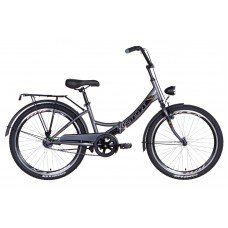 Велосипед 24" Formula SMART с фонарём 2021 (серо-черный) OPS-FR-24-251