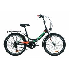 Велосипед 24" Formula SMART 7 с фонарём 2020 черно-фиолетовый OPS-FR-24-224