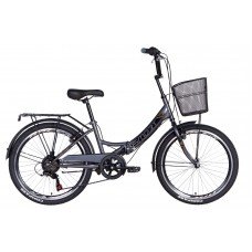 Велосипед 24" Formula SMART с корзиной, трещётка 2021 малахитовый OPS-FR-24-238