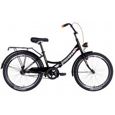 Велосипед 24" Formula SMART с фонарём 2021 (черно-оранжевый) OPS-FR-24-250