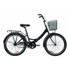 Велосипед 24" Formula SMART с корзиной 2020 черно-серый с белым м OPS-FR-24-232