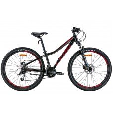 Велосипед 26" Leon SUPER JUNIOR ADVENT AM с лок. HDD 2022 (черный с красным (м)) OPS-LN-26-099