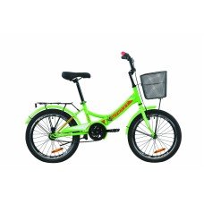 Велосипед 20" Formula SMART с корзиной 2020 зелено-красный с белым OPS-FR-20-053