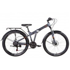 Велосипед ST 26" Formula HUMMER AM DD рама- " с багажником зад St, с крылом Pl 2022 (серебристый (м)) OPS-FR-26-670