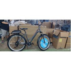 Электровелосипед 26" Formula OMEGA AM 350 Вт 36 В задн. 10Ач батарея в сумке, 2022 (темно-серый с красным (м)) ELB-FR-26-133