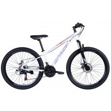 Велосипед ST 26'' SPACE-034 DD трещотка рама- черно-зеленый 2024 (бело-сиреневый) OPS-SP-26-003