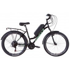 Электровелосипед 26" Formula OMEGA 500Вт 48В редуктор дисплей, САП, 12 5Ач с крепл на раму, 2021 черно-мятный ELB-FR-26-090