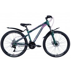 Велосипед ST 26" Discovery TREK AM DD рама- " с крылом Pl 2024 (зеленый (м)) OPS-DIS-26-556