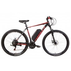 Электровелосипед 29" Formula THOR 1 0 500Вт 48В редуктор дисплей, САП, 12 5Ач с крепл на раму, 2021 черно-красный с серым м ELB-FR-29-122
