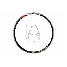 Обод 28" без CNC HLQC-04 36H 12G, черный с наклейкой RIM-28-022
