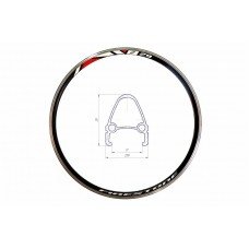 Обод 26" без CNC HLQC-04 36H 12G, черный с наклейкой под диск.тормоз RIM-26-076