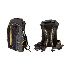 Рюкзак QIJIAN BAGS B-300 44х26х9cm черно-серо-желтый BKP-001
