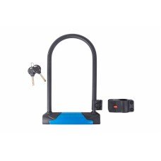 Замок U-Lock PY 6264 на ключе 127mm*230mm черный с синим LCK-063