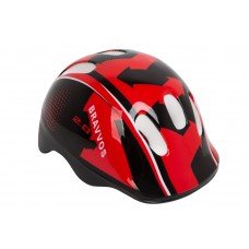 Шлем велосипедный HEL100 (черно-красный) HEAD-007