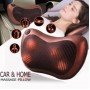 Массажная Подушка MASSAGE PILLOW QY-8028 Инфракрасный роликовий массажер для шеи и спины Коричневая