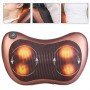 Массажная Подушка MASSAGE PILLOW QY-8028 Инфракрасный роликовий массажер для шеи и спины Коричневая